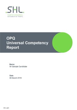 OPQ Universal Competency Report