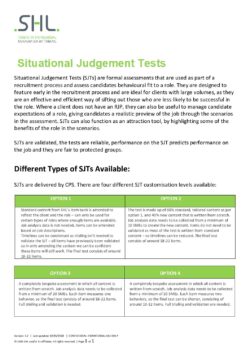 Situational Judgement Test (SJT)